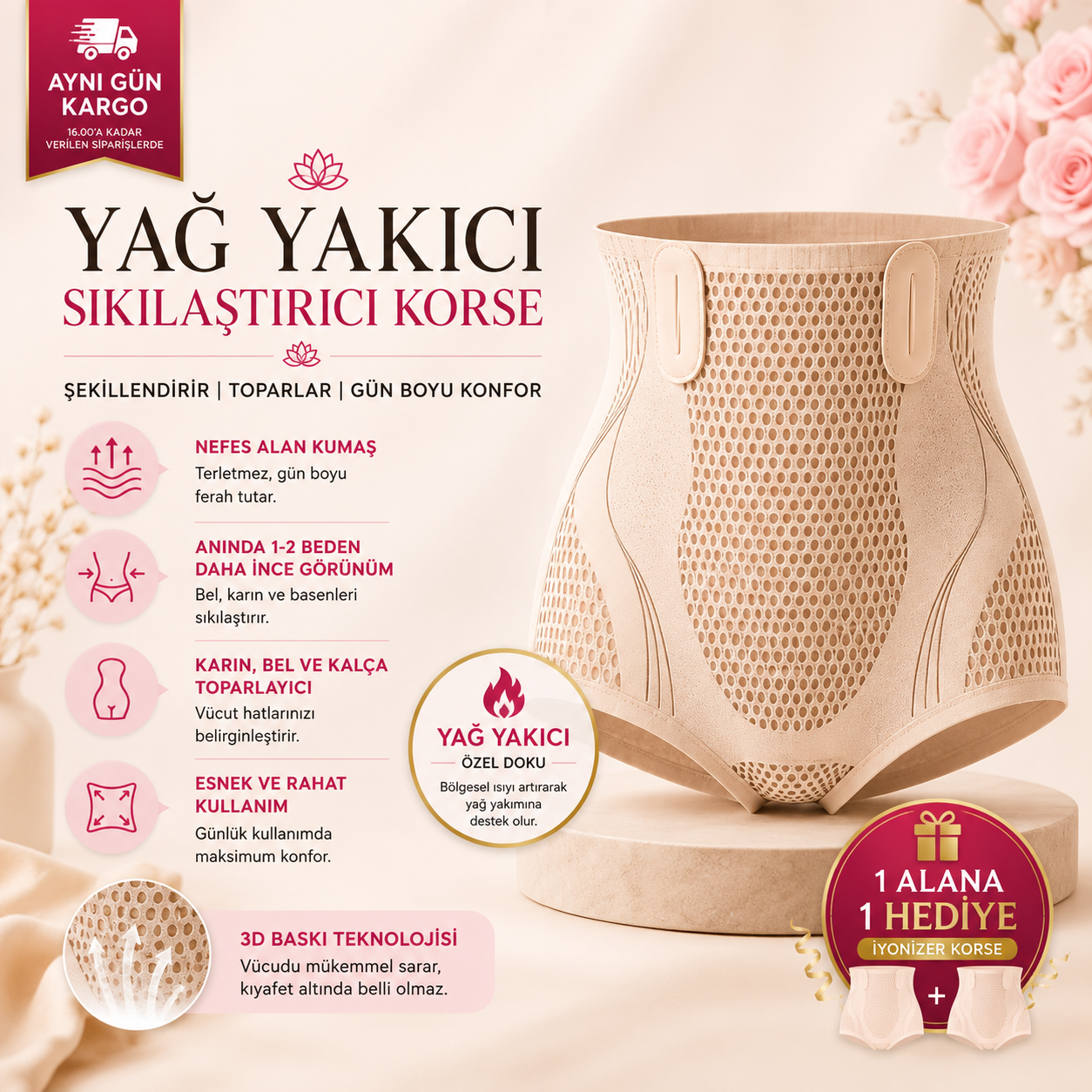 Yağ Yakıcı ve Sıkılaştırıcı Korse