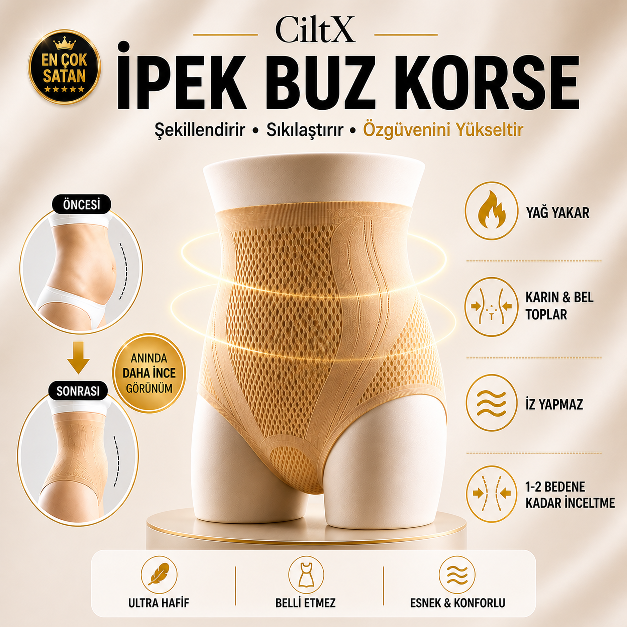 Yağ Yakıcı ve Sıkılaştırıcı Korse